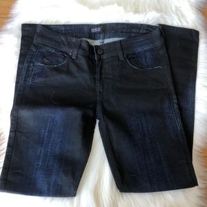 SOLD Design Lab Dark Wash Coated Jeans